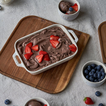 STAUB | CERAMIQUE - Zestaw foremek do piekarnika - 3-częściowy - prostokątny - ceramiczny - kość słoniowa-biały - Prime Gastro