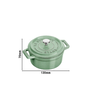 STAUB | LA COCOTTE - Mini Cocotte - Ø 100 mm - Żeliwo - kolor szałwiowy - Prime Gastro