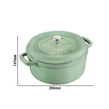 STAUB | LA COCOTTE - Cocotte - Ø 220 mm - Żeliwo - kolor szałwiowy - Prime Gastro