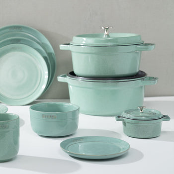 STAUB | LA COCOTTE - Cocotte - Ø 220 mm - Żeliwo - kolor szałwiowy - Prime Gastro