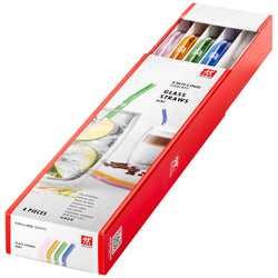 ZWILLING | SORRENTO – słomki szklane – zakrzywione – kolorowe