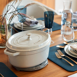 STAUB | LA COCOTTE - Cocotte - owalna - 330mm - żeliwo - biała trufla