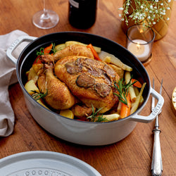 STAUB | LA COCOTTE - Cocotte - owalna - 290mm - Żeliwo - Biała trufla