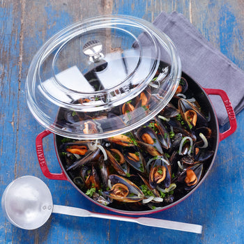 STAUB | BRAISERS - Brytfanna ze szklaną pokrywą - 240mm - Żeliwo - Wiśniowa czerwień - Prime Gastro