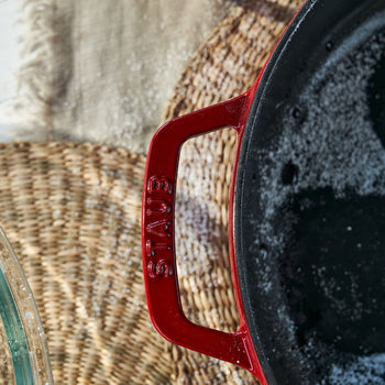 STAUB | BRAISERS - Brytfanna ze szklaną pokrywą - 240mm - Żeliwo - Wiśniowa czerwień - Prime Gastro