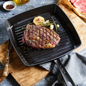 STAUB | PATELNIE GRILLOWE - American Grill - 300x300mm - Żeliwo - Czarny - Prime Gastro