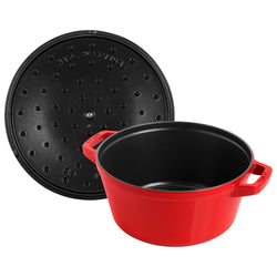 STAUB | STACKABLE SET - zestaw Garnków do gotowania - 2 szt - Ø 240mm - żeliwo - wiśniowa czerwień