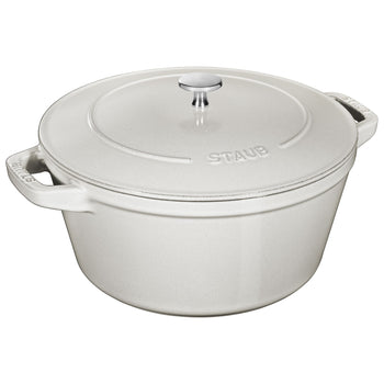 STAUB | STACKABLE SET - Zestaw garnków do gotowania - 2 szt - Ø 240mm - żeliwo - biała trufla - Prime Gastro