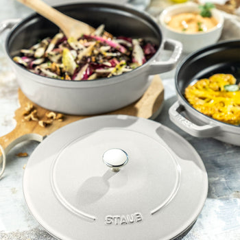 STAUB | STACKABLE SET - Zestaw garnków do gotowania - 2 szt - Ø 240mm - żeliwo - biała trufla - Prime Gastro