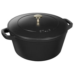 STAUB | STACKABLE SET - Zestaw garnków do gotowania - 3 szt - Ø 240mm - żeliwo - czarny