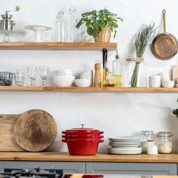 STAUB | STACKABLE SET - Zestaw garnków do gotowania - 3 szt - Ø 240mm - żeliwo - wiśniowa czerwień - Prime Gastro