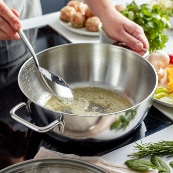 DEMEYERE | APOLLO 7 - patelnia do duszenia stożkowa ze szklaną pokrywką - Ø 280 mm - stal nierdzewna - Prime Gastro