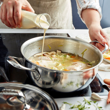 DEMEYERE | ATLANTIS 7 - Patelnia do duszenia - Ø 240mm - Stal nierdzewna - Prime Gastro