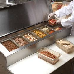 (6 szt.) CAMBRO | H - PAN™ - Żaroodporne pojemniki GN 1/6 - Bursztynowe - Głębokość 100 mm