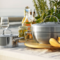 DEMEYERE | ATLANTIS 7 - Garnek do smażenia z pokrywką - Ø 220mm - Stal nierdzewna