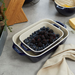 STAUB | CERAMIQUE - Naczynie do zapiekania - 340x240mm - Ceramika - Ciemnoniebieski kolor
