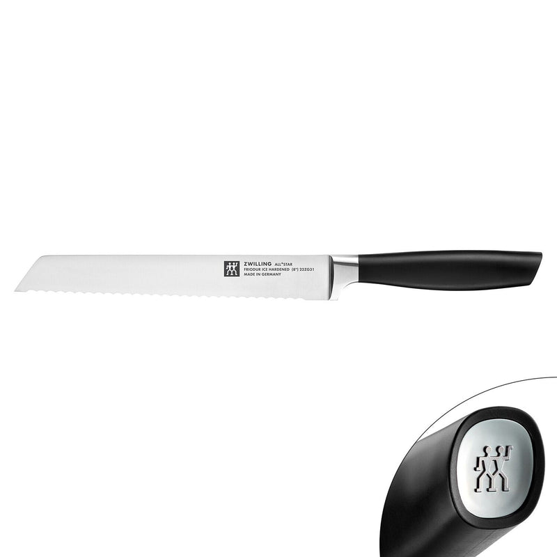 ZWILLING | ALL * STAR – nóż do chleba – z ostrzem ząbkowanym – ostrze: 200 mm – srebrny