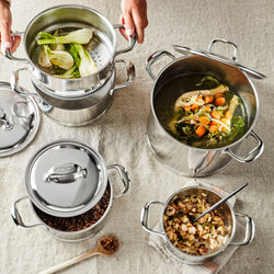 DEMEYERE | ATLANTIS 7 - Garnek do smażenia z pokrywką - Ø 160mm - Stal nierdzewna