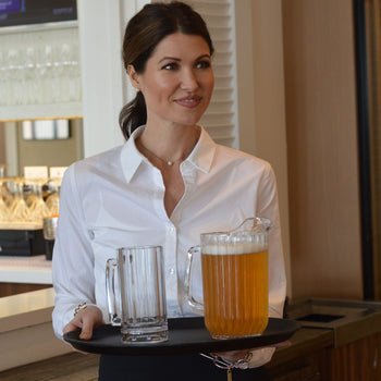 (12 szt.) CAMBRO | CAMTREAD® - Tacka z włókna szklanego - okrągła - ø 280 mm - wysoki profil - czarna - Prime Gastro