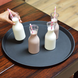 (12 szt.) CAMBRO | CAMTREAD® - Tacka z włókna szklanego - okrągła - ø 405 mm - wysoki profil - czarna