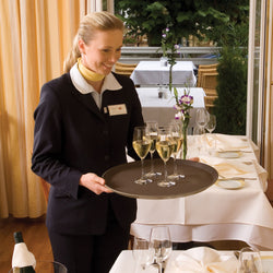 (12 szt.) CAMBRO | CAMTREAD® - Taca z włókna szklanego - okrągła - ø 355 mm - wysoki profil - brązowa