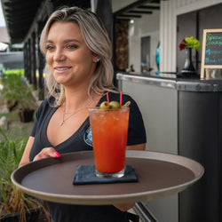 (12 szt.) CAMBRO | CAMTREAD® - Taca z włókna szklanego - okrągła - ø 355 mm - wysoki profil - brązowa