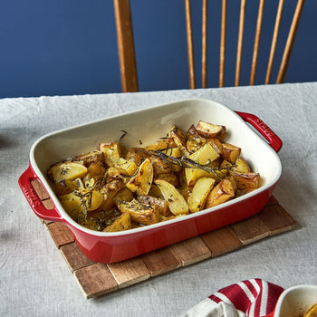 STAUB | CERAMIQUE - Naczynie do zapiekania - 340x240mm - Ceramika - Wiśniowy czerwony kolor - Prime Gastro