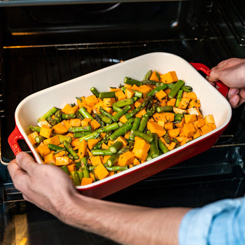 STAUB | CERAMIQUE - Naczynie do zapiekania - 340x240mm - Ceramika - Wiśniowy czerwony kolor - Prime Gastro