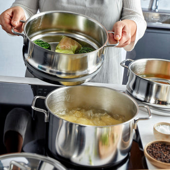 DEMEYERE | APOLLO 7 - Garnek do smażenia z pokrywką - Ø 220mm - Stal nierdzewna - Prime Gastro