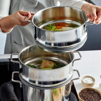 DEMEYERE | APOLLO 7 - Garnek do smażenia z pokrywką - Ø 240mm - Stal nierdzewna - Prime Gastro