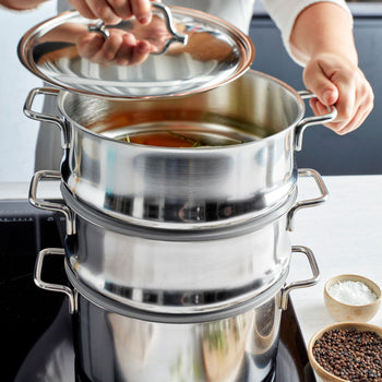 DEMEYERE | APOLLO 7 - Garnek do smażenia z pokrywką - Ø 220mm - Stal nierdzewna - Prime Gastro