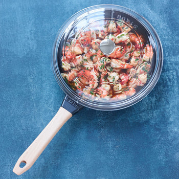 STAUB | PATELNIA - Patelnia do smażenia z drewnianą rączką - Ø 260mm - Żeliwo - Czarny - Prime Gastro