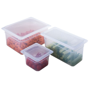 (6 sztuk) CAMBRO | Pojemniki GN z polipropylenu 1/6 – mleczne – wysokość: 100 mm - Prime Gastro