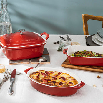 STAUB | CERAMIQUE - Naczynie do zapiekania - 230mm - ceramika - wiśniowa czerwień - Prime Gastro