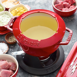 STAUB | SPECIALITIES - Zestaw do fondue - Ø 200mm - żeliwo - wiśniowa czerwień