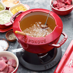 STAUB | SPECIALITIES - Zestaw do fondue - Ø 200mm - żeliwo - wiśniowa czerwień