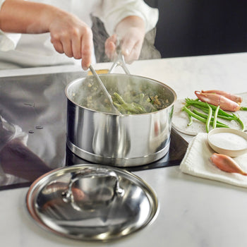 DEMEYERE | ATLANTIS 7 - Rondel z uchwytem i pokrywką - Ø 140mm - Stal nierdzewna - Prime Gastro