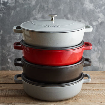 STAUB | BRAISERS - Brytfanna z Chistera Drop-Structure - 240mm - Żeliwna - Czarna - Prime Gastro