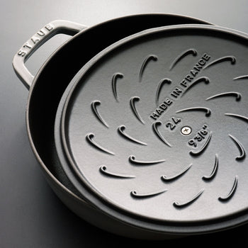 STAUB | BRAISERS - Brytfanna z Chistera Drop-Structure - 280mm - Żeliwna - Grafitowa szara - Prime Gastro