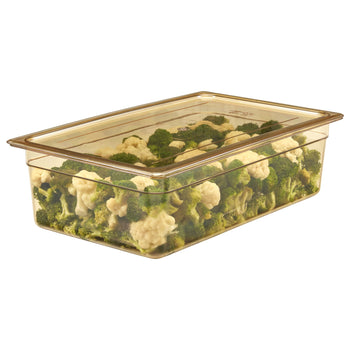 (6 szt.) CAMBRO | H-PAN™ - Żaroodporne płaskie pokrywki GN 1/1 - Bursztynowe - Prime Gastro