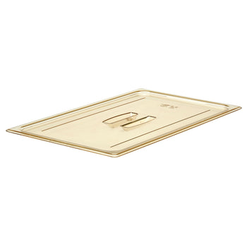 (6 szt.) CAMBRO | H-PAN™ - Żaroodporne płaskie pokrywki GN 1/1 - z uchwytem - bursztynowe - Prime Gastro