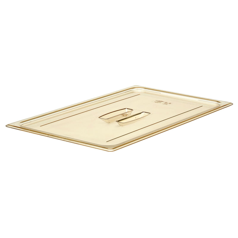 (6 szt.) CAMBRO | H - PAN™ - Żaroodporne płaskie pokrywki GN 1/1 - z uchwytem - bursztynowe