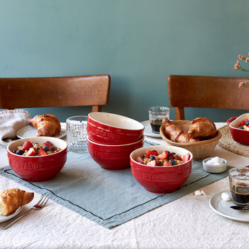 STAUB | CERAMIQUE - Zestaw misek, 4 części - Ø 140 mm - ceramika - wiśniowa czerwień - Prime Gastro