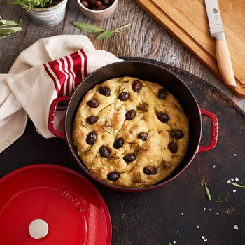 STAUB | BRAISERS - Brytfanna z Chistera Drop-Structure - 280mm - Żeliwna - Wiśniowo-czerwona - Prime Gastro