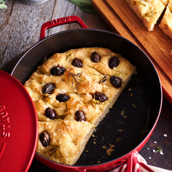 STAUB | BRAISERS - Brytfanna z Chistera Drop - Structure - 240mm - Żeliwna - Wiśniowo - czerwona