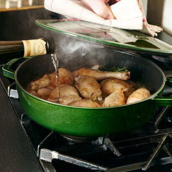 STAUB | BRAISERS - Brytfanna z Chistera Drop-Structure - 240mm - Żeliwna - Bazyliowa zieleń - Prime Gastro