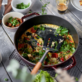 STAUB | BRAISERS - Brytfanna z Chistera Drop-Structure - 280mm - Żeliwna - kolor grenadyna czerwona - Prime Gastro