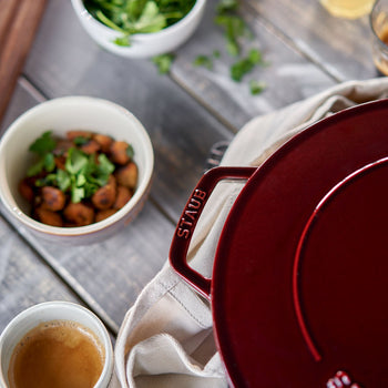 STAUB | BRAISERS - Brytfanna z Chistera Drop-Structure - 280mm - Żeliwna - kolor grenadyna czerwona - Prime Gastro