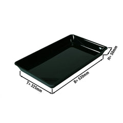 Rectangular presentation bowl - GN 1/1 - 530x325x50mm - Black