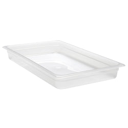 (6 sztuk) CAMBRO | Pojemniki GN z polipropylenu 1/1 – mleczne – wysokość: 65 mm